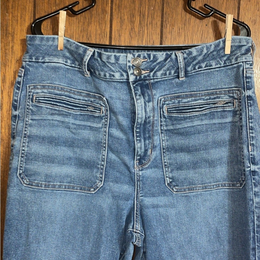 American Eagle Outfitters Blue Flare Wide Leg Jeans